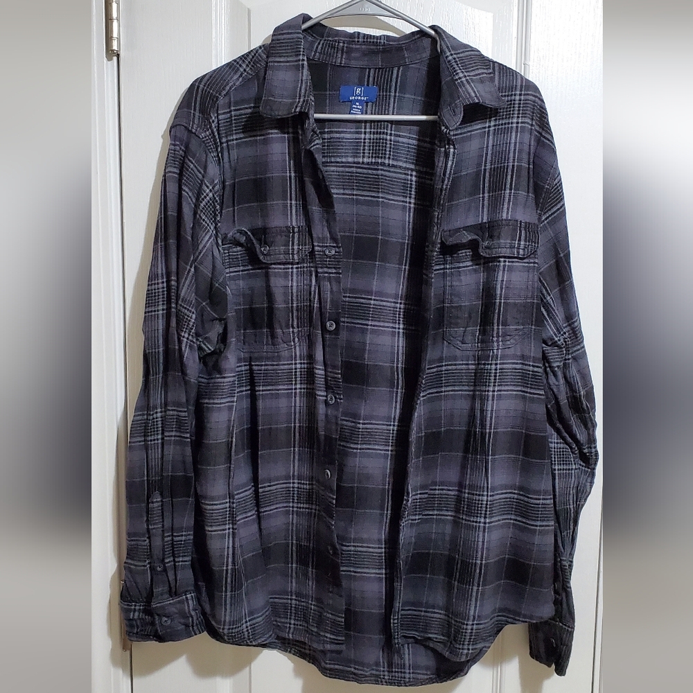 Friends Black And Gray Plaid Flannel